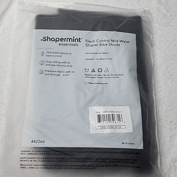 NWT The Classic Shapermint Essentials Fresh Control Mid-Waist Shaper Bike Shorts - Picture 7 of 7